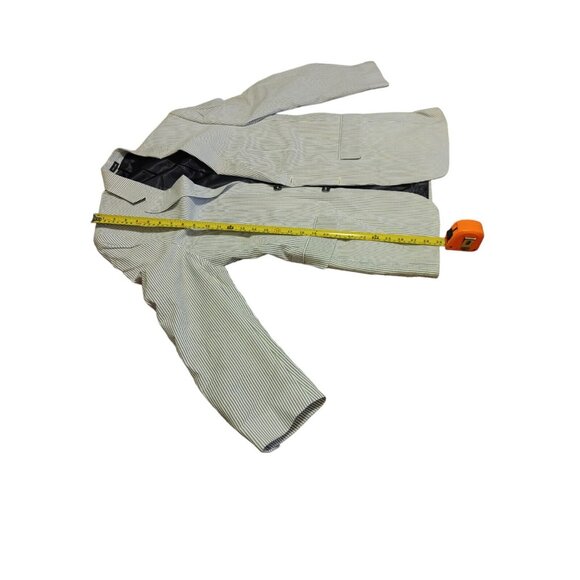 Mens navy blue LINEA UOMO blazer 2 pieces sport suit coat wool two 34W 30L - Picture 11 of 16